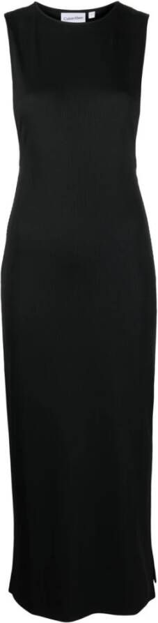 Calvin Klein Women Clothing Dress Black Ss23 , Zwart, Dames
