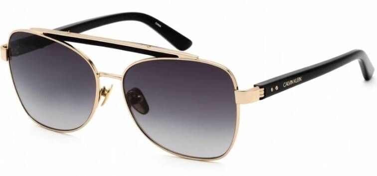 Calvin Klein Rechthoekige zonnebril , Zwart, Heren