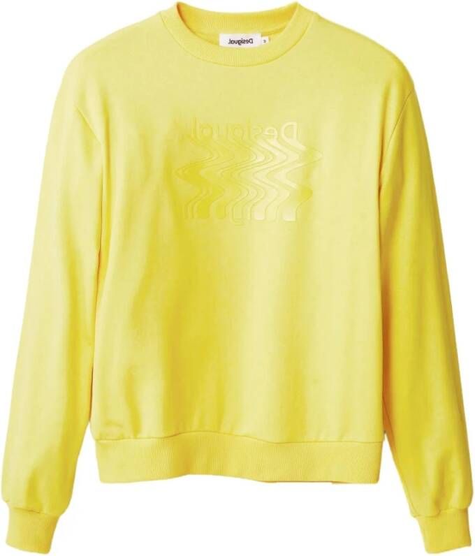 Desigual Hoodies & Sweatvesten Geel Dames