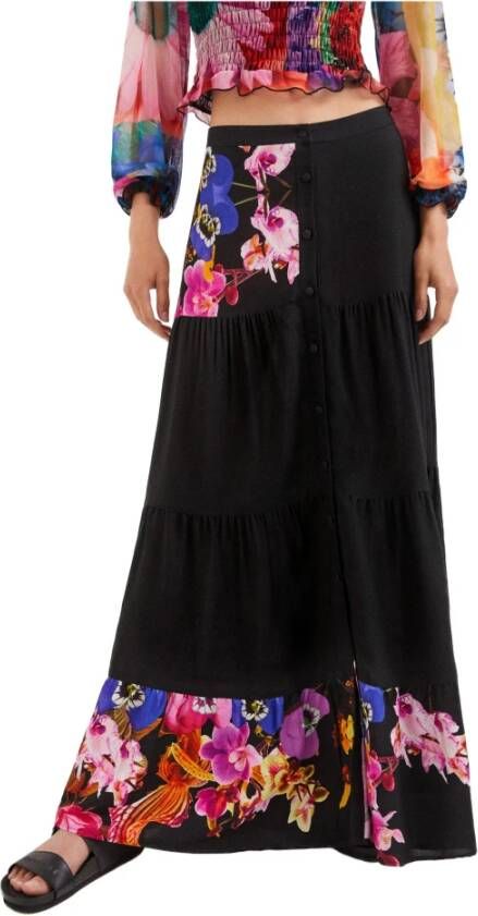 Desigual Maxi Rokken Zwart Dames