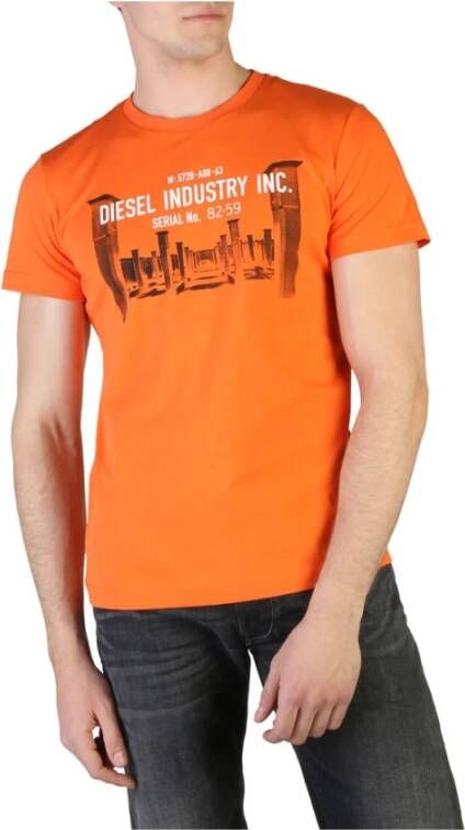 Diesel T shirt T Diego_S13 , Oranje, Heren