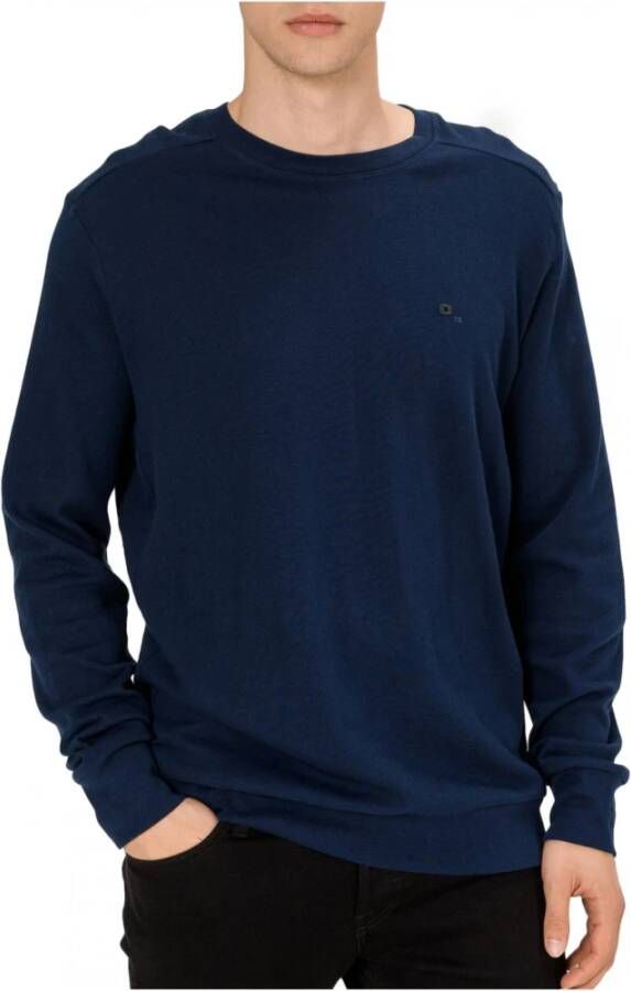 Diesel Katoenen fijn sweatshirt , Blauw, Heren