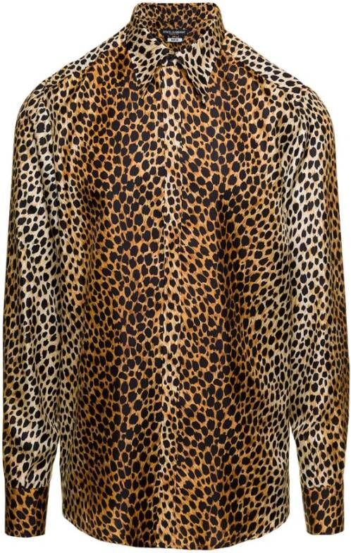 Dolce & Gabbana Casual Overhemden Oranje Heren