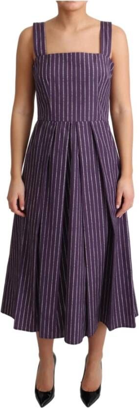 Dolce & Gabbana A lijn stretch jurk , Paars, Dames