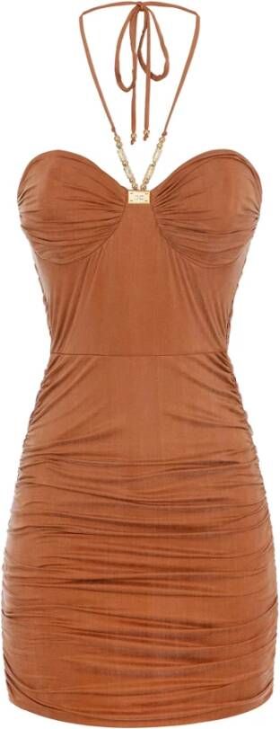 Elisabetta Franchi Feestjurk voor gelegenheid , Bruin, Dames