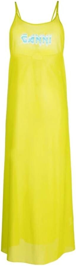Ganni Maxi kleedjes Geel Dames