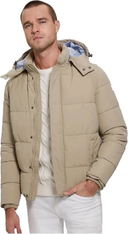 Guess Gewatteerde jassen Beige Heren