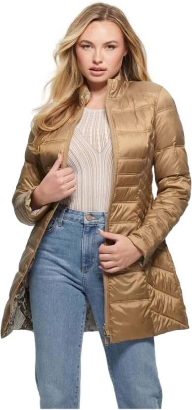 Guess Gewatteerde Jassen Geel Dames