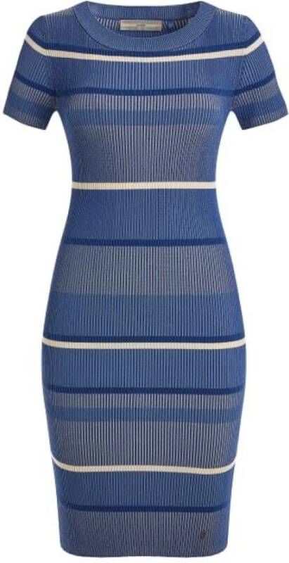 Guess Daggebreide jurk , Blauw, Dames