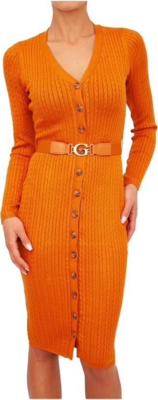 Guess Daggebreide jurk , Oranje, Dames