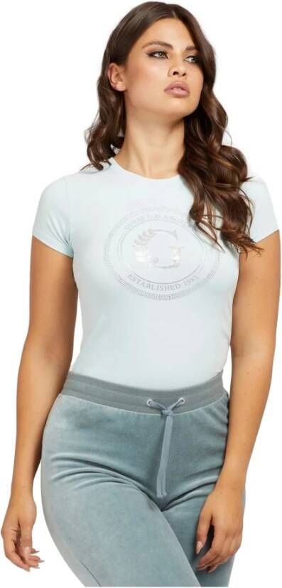 Guess T shirt met strass decoratie