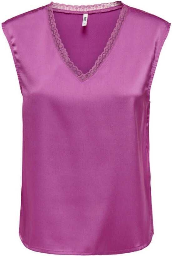 Jacqueline de Yong Mouwloze top v hals kanten