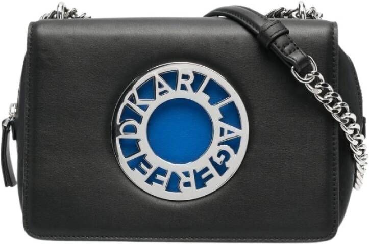 Karl Lagerfeld K Disk Shoulder BAG , Zwart, Dames