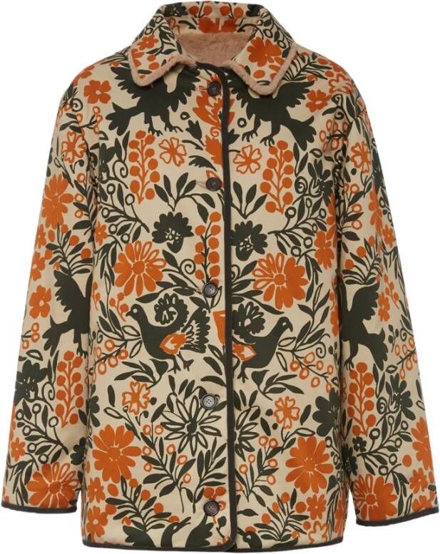 La DoubleJ Reversible Folk Jacket , Oranje, Dames