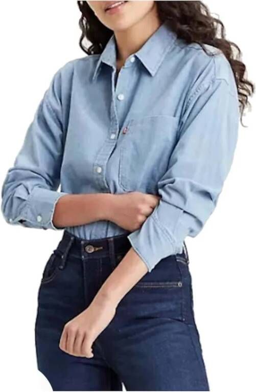 Levis Levi's Longsleeve shirts Blauw Dames