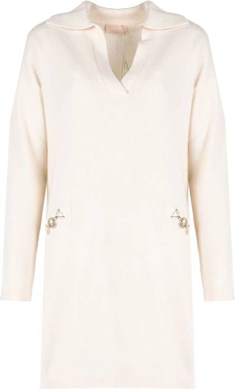 Liu Jo Gebreide jurken , Wit, Dames