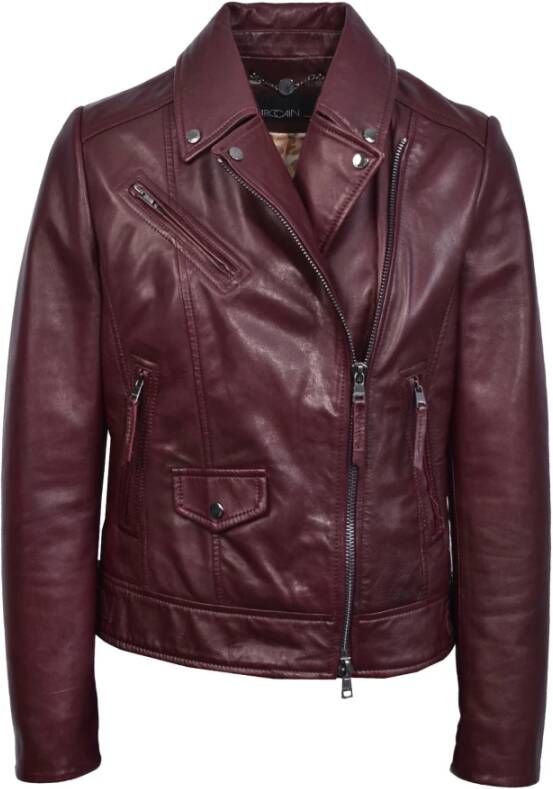 Marc Cain Leren en Suède Jassen Paars Dames