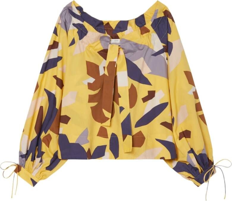 Marc O'Polo The Art Edition Bardot Blouse , Geel, Dames
