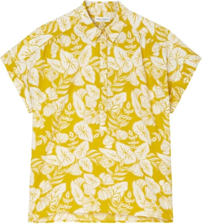 Marc O'Polo Tuniekblouse met korte mouwen , Geel, Dames