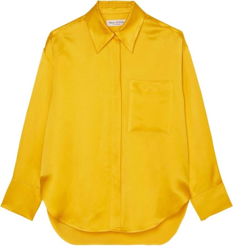 Marc O'Polo Elegante blouse in een ontspannen pasvorm , Geel, Dames