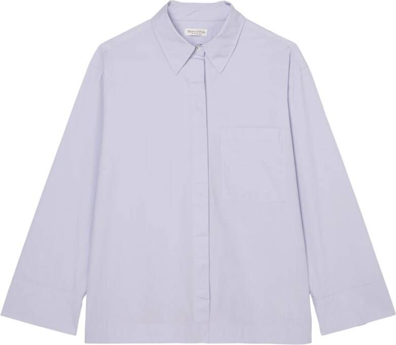 Marc O'Polo Blouse in biologische katoenblend met borstzak