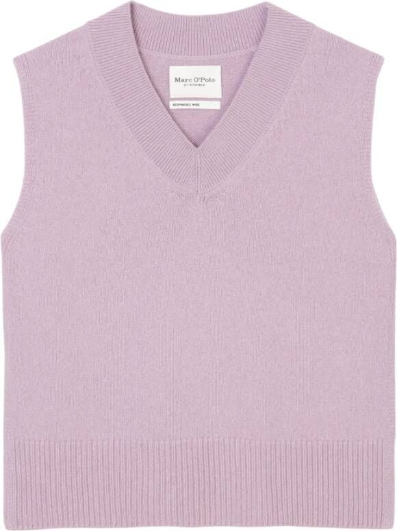 Marc O'Polo Gebreide kleding met V hals , Paars, Dames