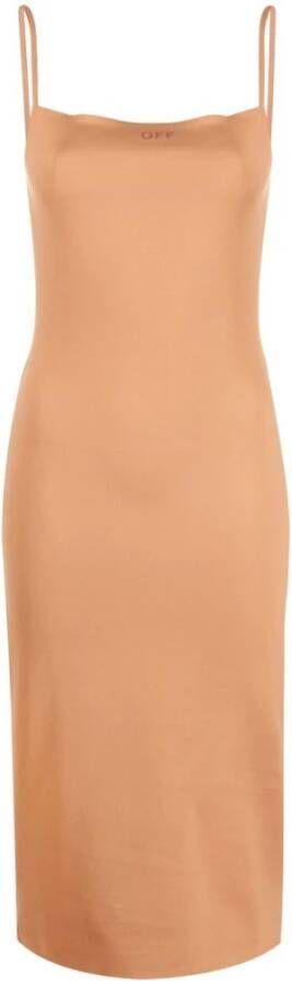 Off White Zomerkleedjes Bruin Dames