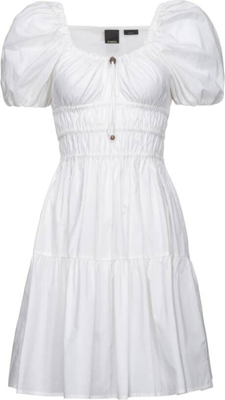pinko Abiolas popeline jurk , Wit, Dames