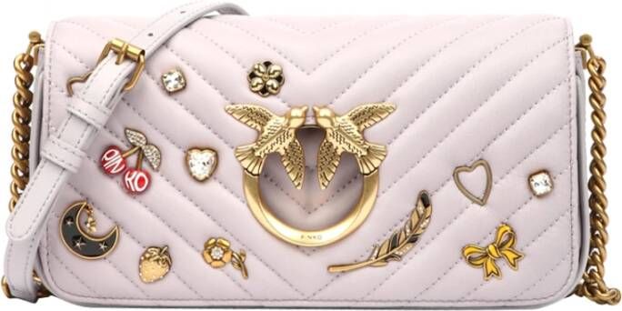 pinko Schoudertassen Paars Dames