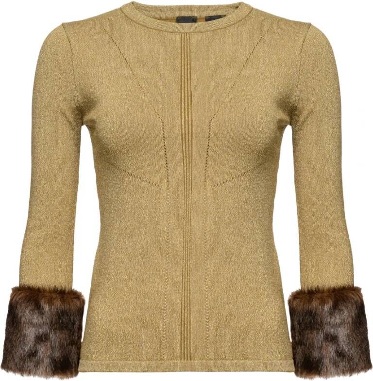pinko Knitwear Minito 889B9A67FF41FEC7 , Geel, Dames