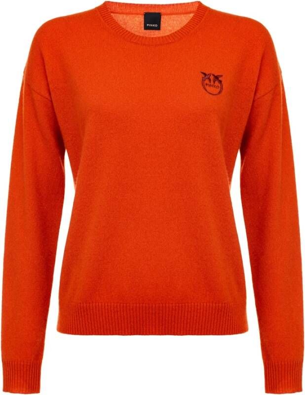 pinko Frisbee 1 100%cachemire skjorte , Oranje, Dames