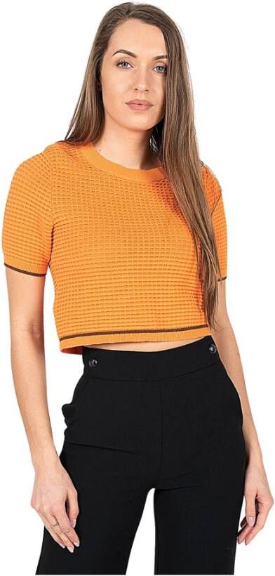 pinko Round neck Knitwear , Oranje, Dames