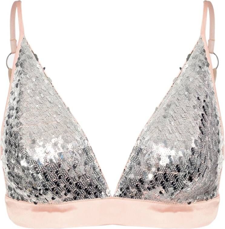 pinko Sleeveless Tops , Grijs, Dames