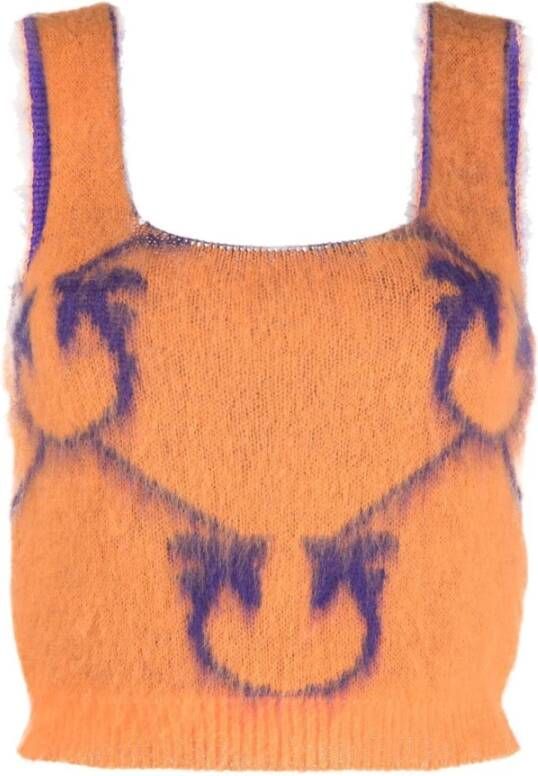 pinko Knitted Top , Oranje, Dames