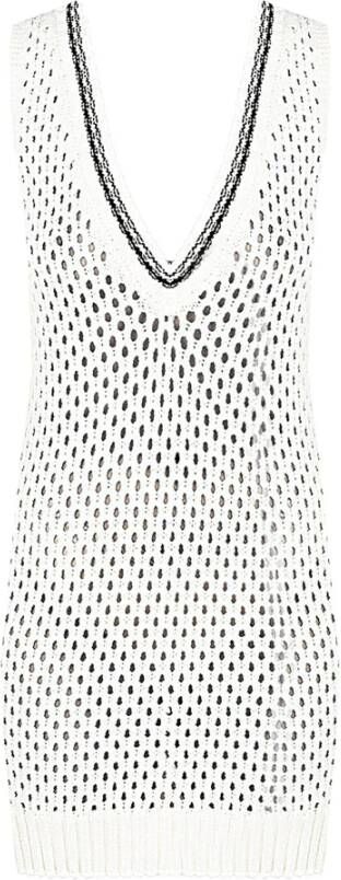 pinko Pallan Punto Network dress , Wit, Dames