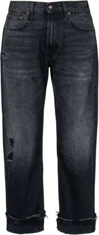 R13 Bijgesneden jeans , Zwart, Dames