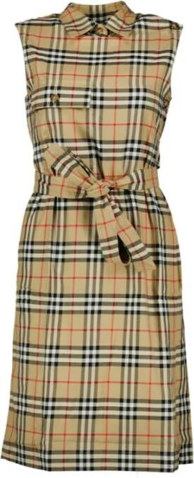 Burberry 8048733 katoenen jurk , Beige, Dames