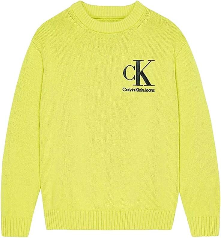 Calvin Klein Gebreide kleding , Geel, Heren