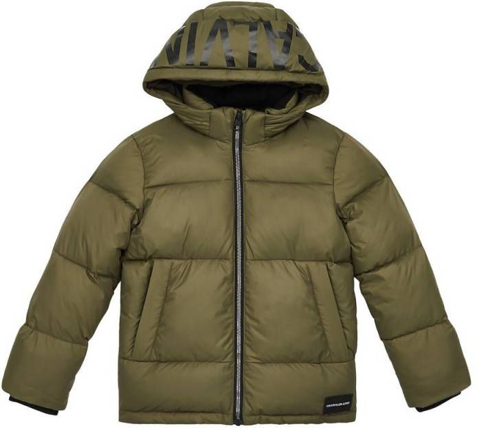 Calvin Klein Ib0Ib00249 Essential Puffer Jacket AND Jackets Unisex Boys Green