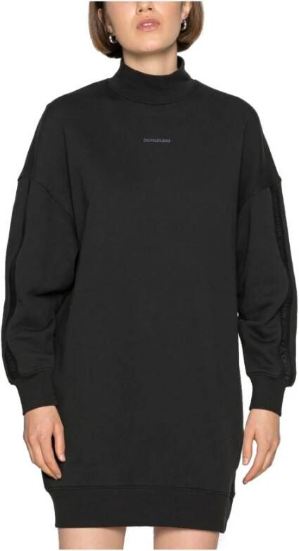 Calvin Klein Mini trui jurk met logoband en opstaande kraag