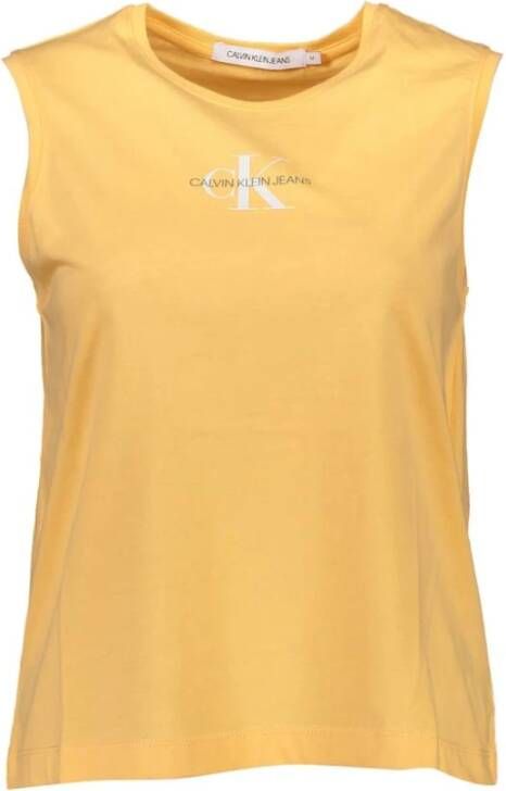 Calvin Klein Mouwloze tops , Oranje, Dames