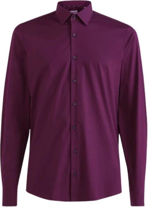 Calvin Klein Overhemd CK Poplin Stretch Slim FIT , Paars, Heren
