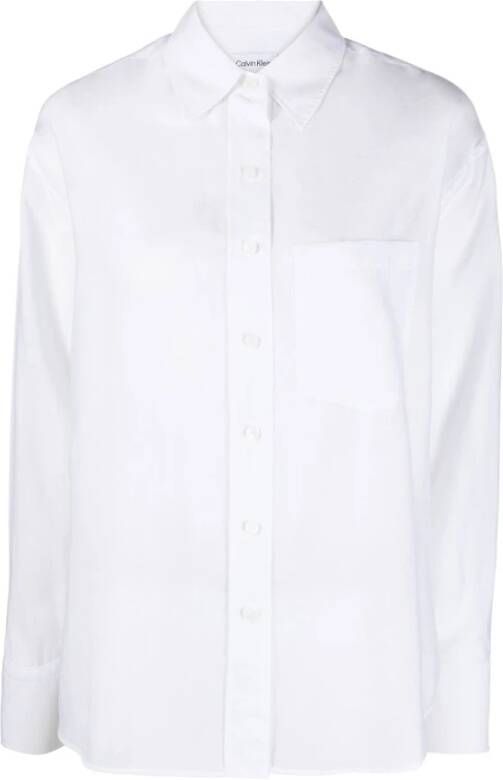 Calvin Klein Longsleeve shirts Wit Dames