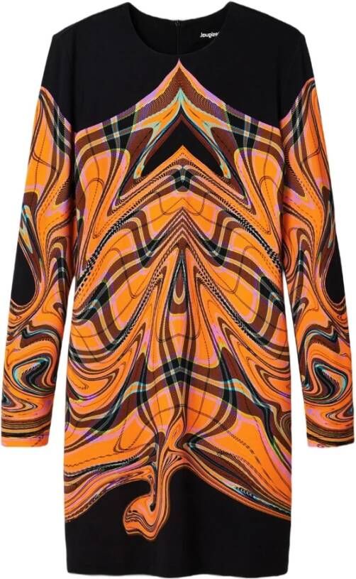 Desigual Casual kleedjes Oranje Dames
