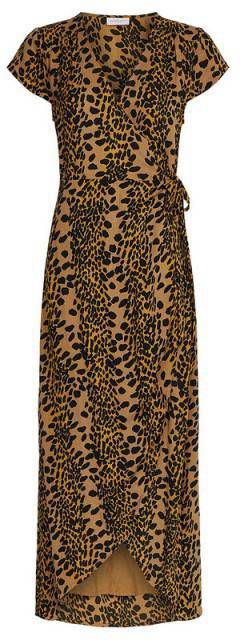 Fabienne Chapot Archana maxi wikkeljurk met panterprint