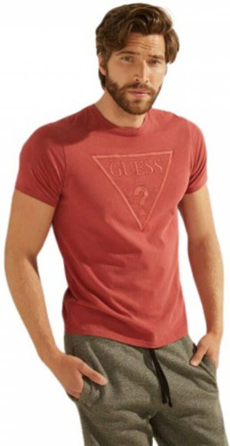 Guess T shirts print Rood Heren