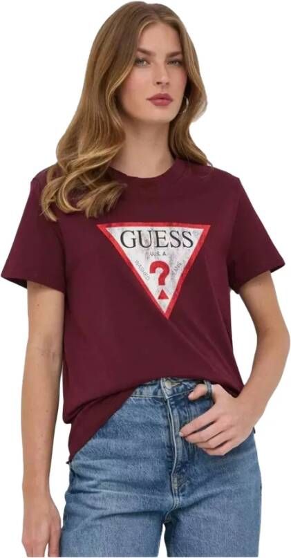 Guess T shirts Rood Dames