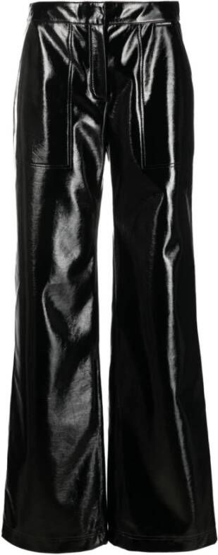 Karl Lagerfeld Faux patent lederen broek , Zwart, Dames