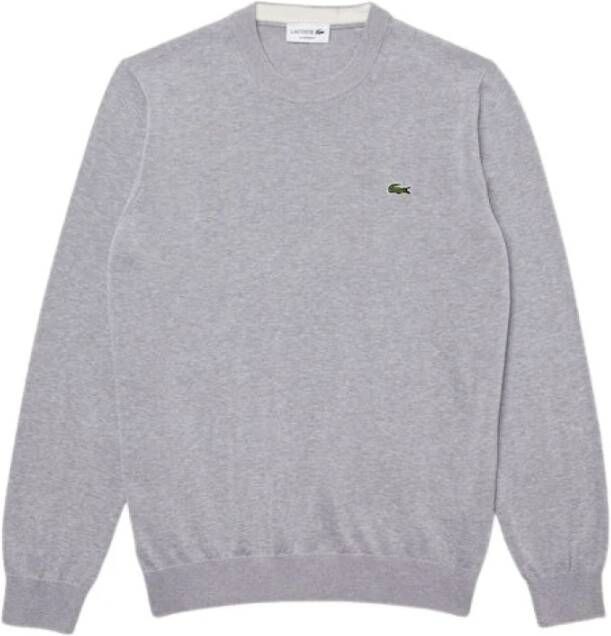 Lacoste Klassiek logo gebreide trui , Grijs, Heren