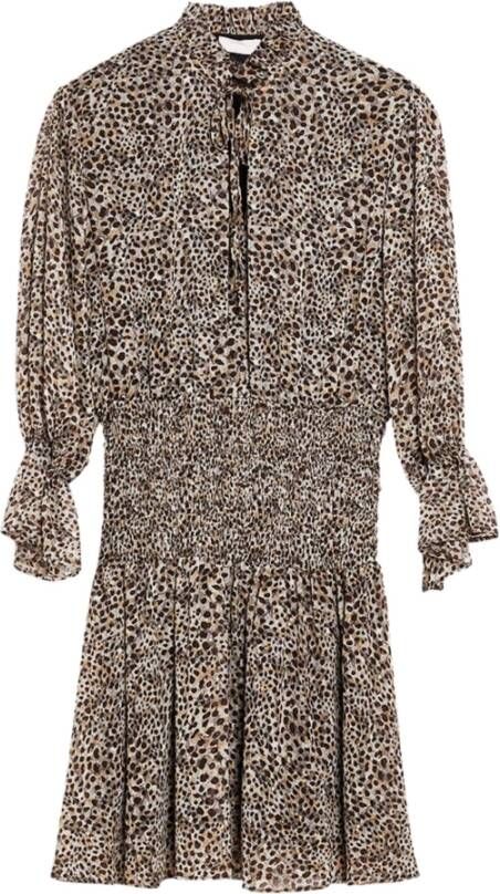 Liu Jo Animal Print Crepon Dress , Grijs, Dames